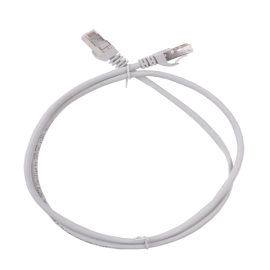 Патч-корд S/FTP 4 пары, Кат.6а, 2хRJ45, 5м, серый, LSZH, ITK PC01-C6ASL-5M