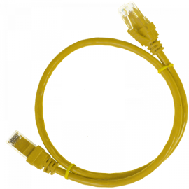 Патч-корд UTP 4 пары, Кат.5е, 2хRJ45, 0,5м, желтый, ITK PC05-C5EU-05M