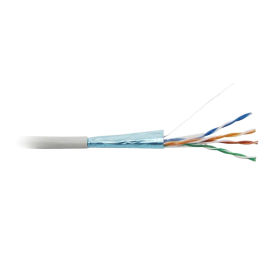 Кабель FTP 4 пары, Кат.5e, внутр., PVC, 0,51мм, серый, 305м, Hyperline FUTP4-C5E-S24-IN-PVC-GY-305