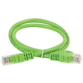 Патч-корд UTP 4 пары, Кат.5е, 2хRJ45, 1м, зеленый, LSZH, ITK PC02-C5EUL-1M