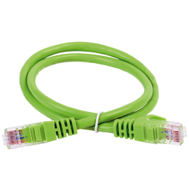 Патч-корд UTP 4 пары, Кат.5е, 2хRJ45, 0,5м, зеленый, LSZH, ITK PC02-C5EUL-05M