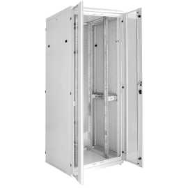 Шкаф серверный 19", 42U, 800х1000мм, передняя двухстворчатая перф. дверь, задняя перф., серый, ч.1 из 3, ITK LS35-42U81-2PP-1