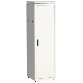 Шкаф сетевой 19", 42U, 600х600мм, металлическая передняя дверь, серый, LINEA N, ITK LN35-42U66-M