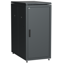 Шкаф сетевой 19", 18U, 600х1000мм, металлическая передняя дверь, черный, LINEA N, ITK LN05-18U61-M