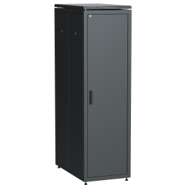 Шкаф сетевой 19", 42U, 600х1000мм, металлические двери, черный, LINEA N, ITK LN05-42U61-MM