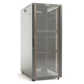 Шкаф напольный 19", 32U, 1610х800х800мм, стекл. передняя дверь, серый, Hyperline TTB-3288-AS-RAL7035