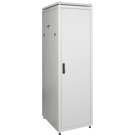 Шкаф напольный 19", 33U, 600х600 мм, металл. дверь, серый, LINEA N, ITK LN35-33U66-M