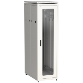 Шкаф сетевой 19", 47U, 600х1000мм, стеклянная передняя дверь, серый, LINEA N, ITK LN35-47U61-G