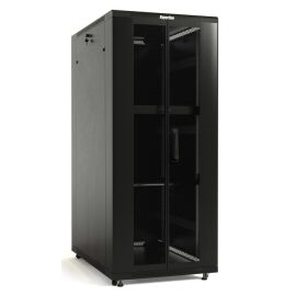 Шкаф напольный 19", 42U, 800х600мм, перф. дверь, черный, Hyperline TTB-4286-DD-RAL9004