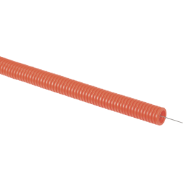 Труба гофрированная ПНД с протяжкой, d16мм, 100м, оранжевая, IEK CTG20-16-K04-100
