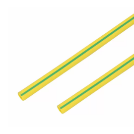 Трубка термоусадочная 8,0/4,0мм, желто-зеленая, уп.50шт. по 1м, PROconnect 55-0807