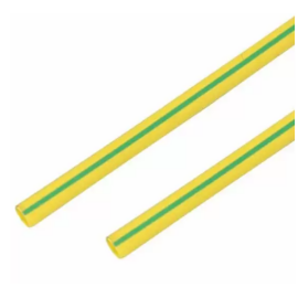 Термоусаживаемая трубка 10,0/5,0мм, желто-зеленая, упаковка 50шт. по 1м, REXANT 21-0007