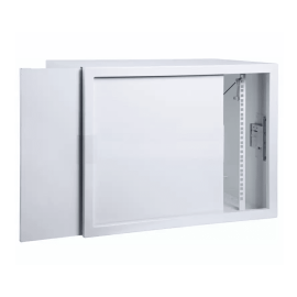 Шкаф антивандальный настенный 6U, 19", 600х400х327мм, пенал, серый, REXANT 04-2250