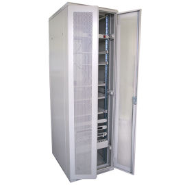 Шкаф серверный 19", 47U, передняя дверь перфорация, задняя дверь двойная перфорация, 800х1070 мм, регулируемые опоры, черный, IRS-PС47U80107PD/PDD-BL