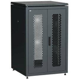 Шкаф сетевой 19", 24U, 800х800мм, перфорированные двери, черный, LINEA N, ITK LN05-24U88-2PP