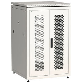 Шкаф сетевой 19", 24U, 800х800мм, перфорированные двери, серый, LINEA N, ITK LN35-24U88-2PP