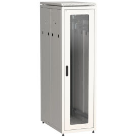 Шкаф сетевой 19", 47U, 800х1000мм, стекл.перед.дверь, зад.металл., серый, LINEA N, ITK LN35-47U81-GM