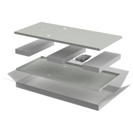 Комплект боковых стенок для напольных шкафов 42U, 600мм, серый, LINEA N, ITK LN35-42UX6-X