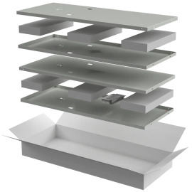 Комплект боковых стенок для напольных шкафов 38U, 1000мм, серый, LINEA N, ITK LN35-38UX1-X