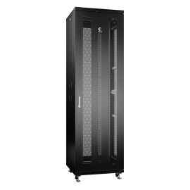 Шкаф напольный 19" 42U 600X800X2055мм, перед. и задн. двери перфорир., черн., CABEUS ND-05C-42U60/80-BK 