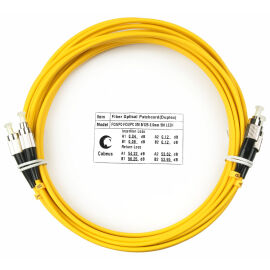 Шнур оптический FC/UPC-FC/UPC, SM, 5м, LSZH, Duplex, желтый, Cabeus FOP(d)-9-FC-FC-5m