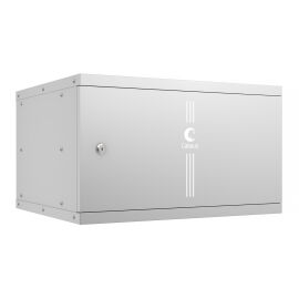 Шкаф настенный 19" 6U 550x450x320мм, LIGHT, дверь металл, серый, CABEUS WSC-05D-6U55/45m