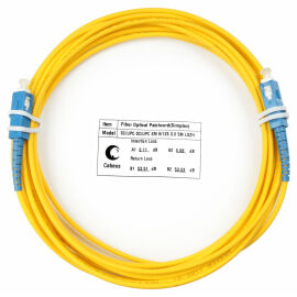 Шнур оптический SC/UPC–SC/UPC, SM, 5м, LSZH, Simplex, желтый, Cabeus FOP(s)-9-SC-SC-5m