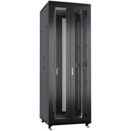 Шкаф напольный 19" 42U 800x1200x2055мм, перед. и задн. двойн. перфор .двери, черн., Cabeus ND-05C-42U80/120-BK