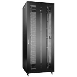 Шкаф напольный 19" 42U 800X800X2055, перед. и задн. перфор. двери, черн., CABEUS ND-05C-42U80/80-BK