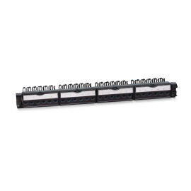 Патч-панель 19" (1U), 24 порта, кат. 6, экран., Cabeus PL-24-KJ-RJ45-Cat.6-SH-180T 