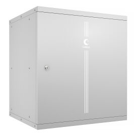 Шкаф настенный 19" 12U 550x450x590мм, LIGHT, дверь металл, серый, CABEUS WSC-05D-12U55/45m