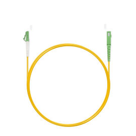 Шнур оптический LC/APC-SC/APC, SM, 1м, LSZH, Simplex, желтый, Cabeus FOP(s)-9-LC/APC-SC/APC-1m