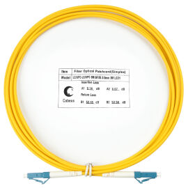 Шнур оптический LC/UPC–LC/UPC, SM, 3м, LSZH, Simplex, желтый, Cabeus FOP(s)-9-LC-LC-3m 