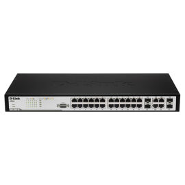 Коммутатор DES-3200-28RFB/A1, 24-Port 10/100BASE-TХ + 2 Port 100/1000 SFP + 2 Combo 1000Base-T/SFP