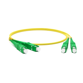 Шнур оптический SC/APC-SC/APC, SM, 20м, Duplex, желтый, Hyperline FC-D2-9-SC/AR-SC/AR-H-20M-LSZH-YL