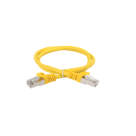 Патч-корд FTP 4 пары, Кат.6, 2хRJ45, 2м, желтый, LSZH, ITK PC05-C6FL-2M