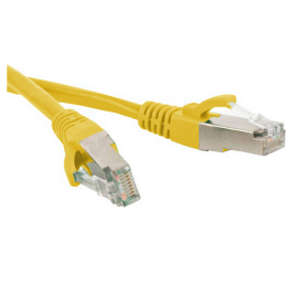 Патч-корд SF/UTP 4 пары, Кат.5е, 2хRJ45, 9м, желтый, LSZH, Hyperline PC-LPM-SFTP-RJ45-RJ45-C5e-9M-LSZH-YL