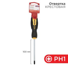 Отвертка крестовая PH1х100мм, двухкомпонентная рукоятка, REXANT 12-4727