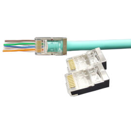 Коннектор (разъем) RJ-45, Кат.6, 8P8C, экран., уп.100 шт, Hyperline PLEZ-8P8C-U-C6-SH-100