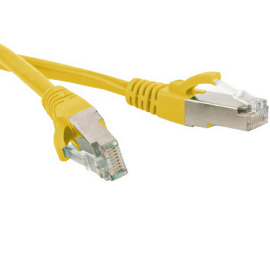 Патч-корд SF/UTP 4 пары, Кат.6, 2хRJ45, 10м, желтый, LSZH, Hyperline PC-LPM-SFTP-RJ45-RJ45-C6-10M-LSZH-YL