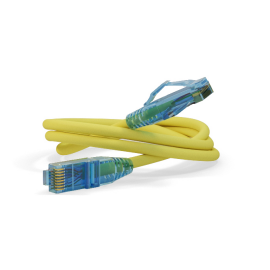 Патч-корд UTP 4 пары, Кат.6, 2хRJ45, 2м, желтый, LSZH, Hyperline PC-LPM-UTP-RJ45-RJ45-C6-2M-LSZH-YL