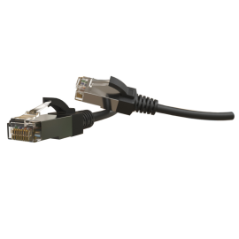 Патч-корд S/FTP 4 пары, Кат.6, 2хRJ45, 1,5м, черный, LSZH, Hyperline PC-LPT-SFTP-RJ45-RJ45-C6-1.5M-LSZH-BK