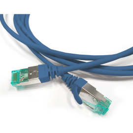 Патч-корд S/FTP 4 пары, Кат.6а, 2хRJ45, 1,5м, синий, LSZH, Hyperline PC-LPT-SFTP-RJ45-RJ45-C6a-1.5M-LSZH-BL