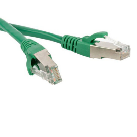 Патч-корд SF/UTP 4 пары, Кат.6, 2хRJ45, 15м, зеленый, LSZH, Hyperline PC-LPM-SFTP-RJ45-RJ45-C6-15M-LSZH-GN