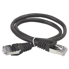 Патч-корд FTP 4 пары, Кат.5е, 2хRJ45, 2м, черный, PVC, ITK PC09-C5EF-2M