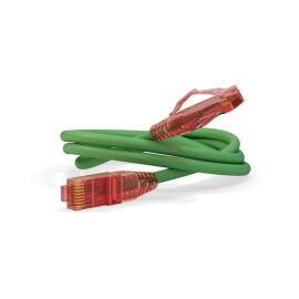 Патч-корд UTP 4 пары, Кат.5е, 2хRJ45, 0,3м, зеленый, LSZH, Hyperline PC-LPM-UTP-RJ45-RJ45-C5e-0.3M-LSZH-GN