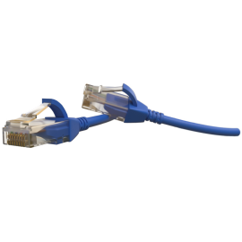 Патч-корд UTP 4 пары, Кат.6, 2хRJ45, 1м, синий, LSZH, Hyperline PC-LPT-UTP-RJ45-RJ45-C6-1M-LSZH-BL