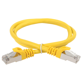 Патч-корд FTP 4 пары, Кат.5е, 2хRJ45, 3м, желтый, PVC, ITK PC05-C5EF-3M