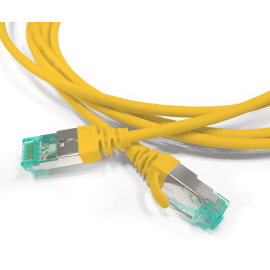 Патч-корд S/FTP 4 пары, Кат.6а, 2хRJ45, 5м, желтый, LSZH, Hyperline PC-LPT-SFTP-RJ45-RJ45-C6a-5M-LSZH-YL