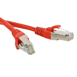 Патч-корд SF/UTP 4 пары, Кат.6, 2хRJ45, 2м, красный, LSZH, Hyperline PC-LPM-SFTP-RJ45-RJ45-C6-2M-LSZH-RD